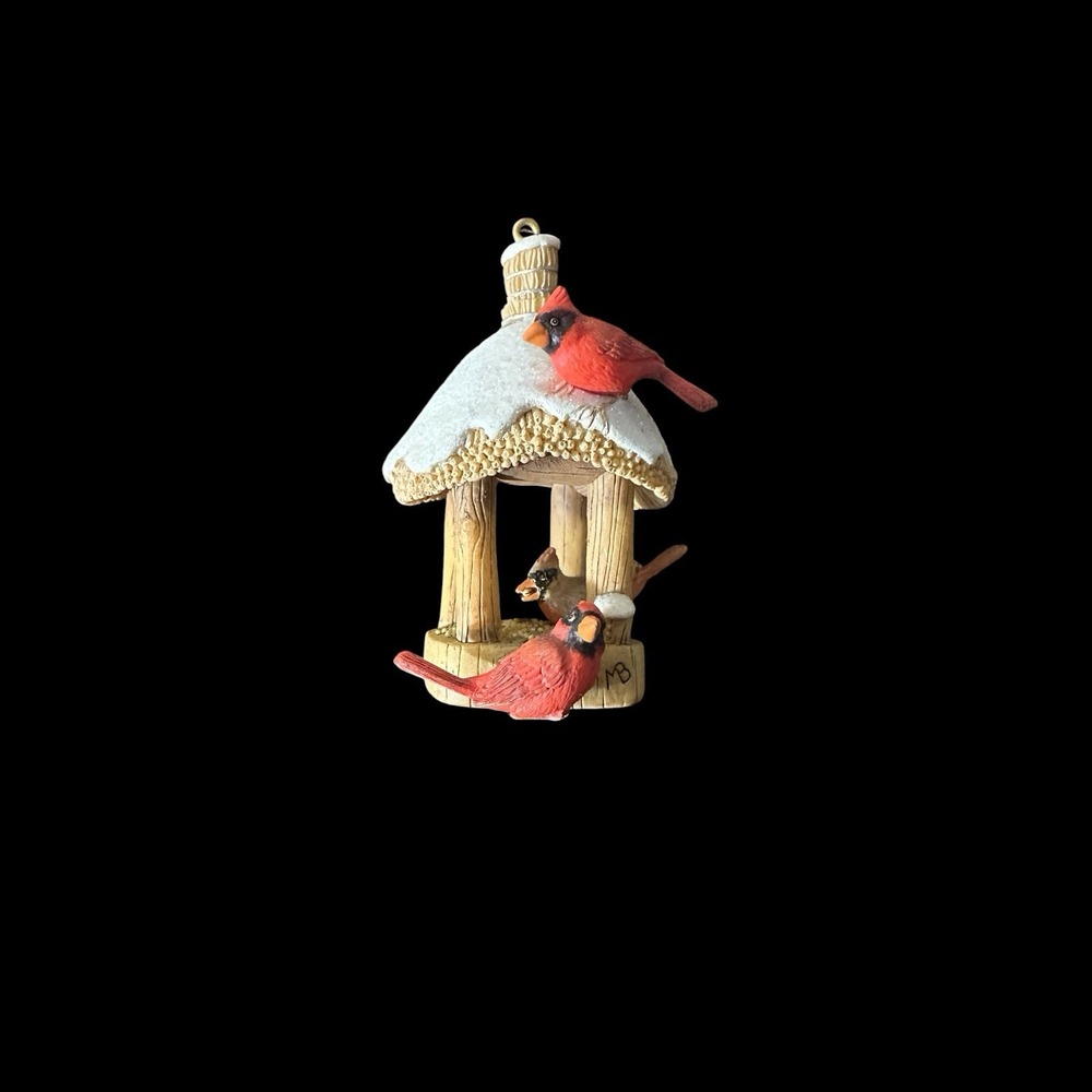 Hallmark 2006 Nature Sketchbk #4 Marjolein Bastin Cardinal Bird Feeder Ornament - Picture 3 of 4
